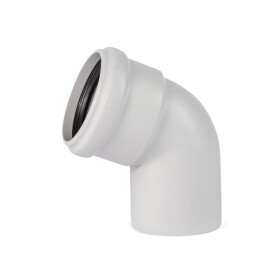 Soundproof drain pipe with 67&deg; bend, DN 75