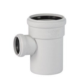 Soundproof drain pipe with 87&deg; single branch, DN 110...