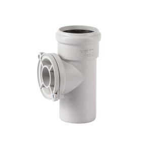 Soundproof drain pipe with cleaning pipe, DN 75