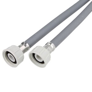 Plastic connection hose 3/8" 2,000 mm, straight connections 3/4"