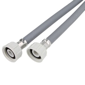 Plastic connection hose 3/8" 2,500 mm, straight connections 3/4"