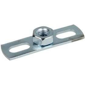 Base plate, zinc coated inner thread M10 80 x 30 x 3 mm