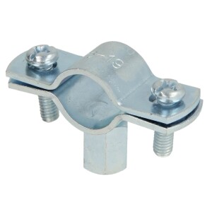 Screw-type pipe clamp, without inlay M 8/10 x 15 - 19 mm (3/8")