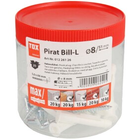 Tox Hook fixing Pirat Bill-L Ø 8 mm x 52 mm with...