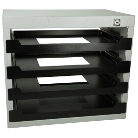 Cabinet for 4 assortment boxes, empty, 40,5 x 35,5 x 26,0 cm