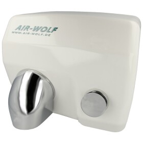 Air-Wolf hot air hand dryer, white E 120 with push-button