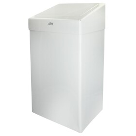 Tork bin, white with flap lid, 50 l, for wall mounting...