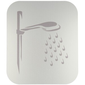 Pictogram, anodized aluminium, shower self-adhesive