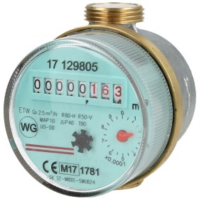 Domestic water meter single-jet 2.5 m³ 3/4"...