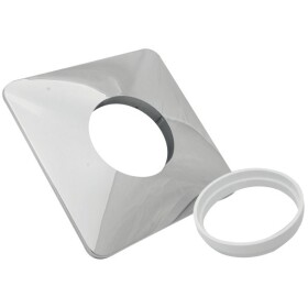 Cover rosette, plastic, chrome-plated 137 x 137 mm