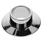 Concealed push-on rosette &Oslash; 140 mm, chrome plated, 2 pieces