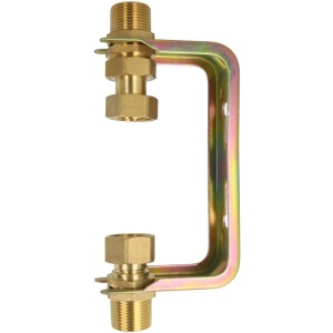 Wasserzählerbügel - senkrecht, verzinkt Qn 2,5 m³/h-3/4" x 3/4" MS-Verschraubung