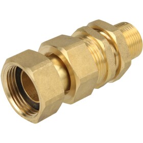 Water meter screw connection, brass outlet Qn 2.5 -...