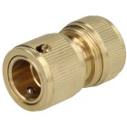Hose connector 3/4&quot; without water stop, brass
