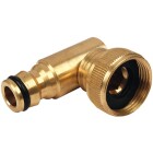 Elbow tap apapter 3/4&quot; IT with plug-in coupling, brass