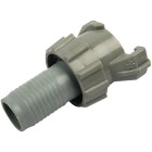 Plastic suction/high-pressure quick- coupling with locking ring for hose 1&quot;