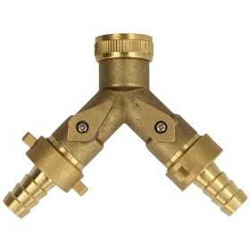 Brass 2-way distributor 3/4 lock can be shut off...
