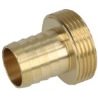 Brass hose tail flat-sealing male thread 1-piece 1 1/4&quot; ETx1&quot;