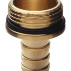 Brass hose tail (male) with bead 3/4&quot; thread x 1/2&quot; hose tail