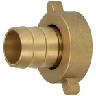 Brass threaded hose fitting 2-piece flat-sealing 1/2&quot; IT x 3/8&quot; hose tail