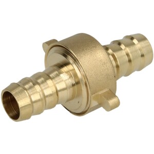 Brass threaded hose fitting 3-piece flat-sealing 3/4" IT x 1/2" hose tail