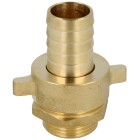 Brass standpipe screw fitting, 3 pcs. 1 1/4&quot; ET x 1 1/4&quot; hose tail