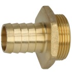 Brass hose nozzle and hexagonal collar 1 1/4&quot; ET x 1&quot; nozzle