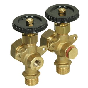 1 pair of water level gauge valves 1/2" up to 6 bar