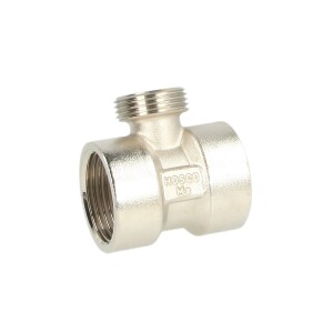 Alre-IT T-piece, 1", nickel-plated brass Suitable for JSW flow controls