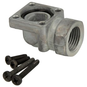 Angle flange for gas control block Minisit, 1/2&quot;