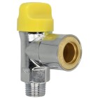 Laboratory gas socket 1/2&quot; chromium-plat with shut-off and TSV