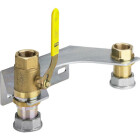 Mounting unit for double-pipe gas meters 1&quot;, with gas flow control device, 6.0 m&sup3;