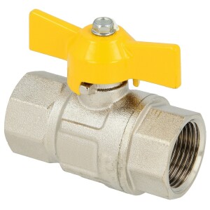 Ball valve, gas, 1/4" IT/IT With wing handle, according to DVGW