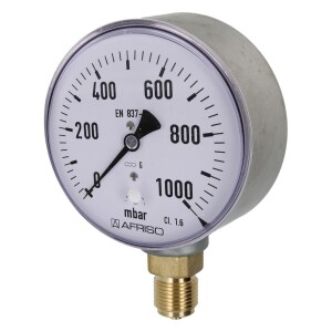 Jacket spring manometer gas 0 - 40 mbar