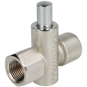 Push-button valve f. gas manometer