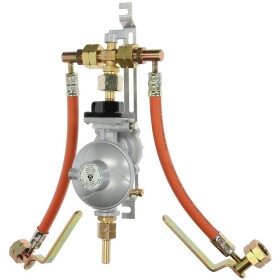 Two-cylinder system with double changeover valve
