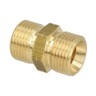 Hose adapter, brass G 3/8 lh M x G 3/8 lh M