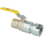 Ball valve, gas, 1&quot; with heat-activated safety valve