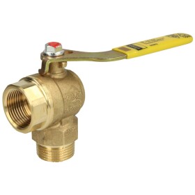 Angle ball valve, gas, 3/4, with heat-activated safety valve