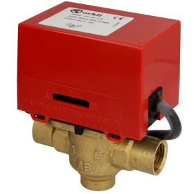 3-way motor valve ½" IT-IT with limit switch
